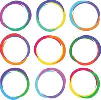 Set of colorful circles vector