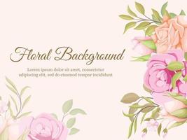 Floral Concept Wedding Banner Background Template Design vector