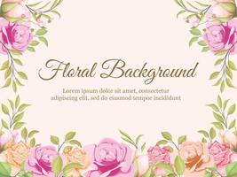 Floral Concept Wedding Banner Background Template Design vector