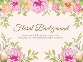 Floral Concept Wedding Banner Background Template Design vector