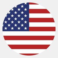 American flag icon vector