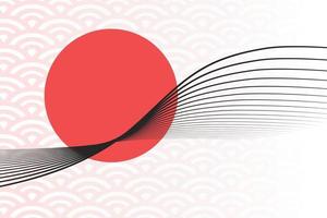 Line pattern in Asian style with Japanese pattern vector