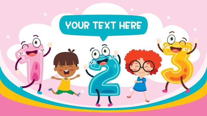 Education Concept With Funny Characters