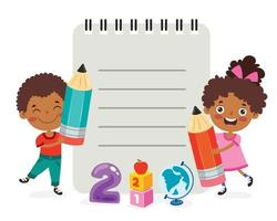 Education Concept With Funny Characters vector