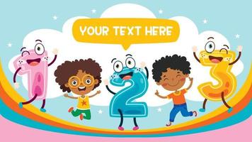 Education Concept With Funny Characters vector