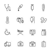 Medical equipment icons Vector illustration