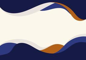 Plantilla abstracta diseño de forma de curva de onda de agua azul y marrón sobre fondo blanco diseño plano vector