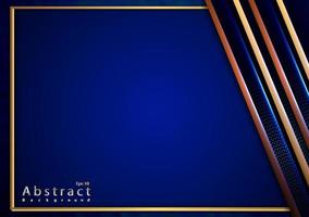 paper cut elegant gold background with blue metallic texture 3d vector