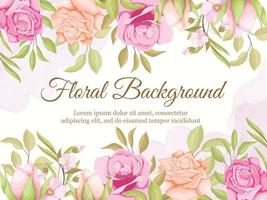 Floral Concept Wedding Banner Background Template Design vector