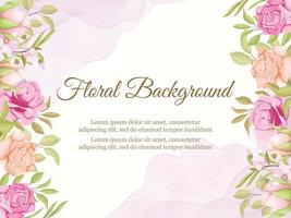 Floral Concept Wedding Banner Background Template Design vector