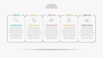 Business data visualization timeline infographic icons designed for abstract background template vector
