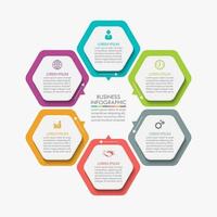 Business circle timeline infographic icons designed for abstract background template vector