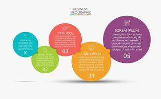 Business data visualization timeline infographic icons designed for abstract background template vector