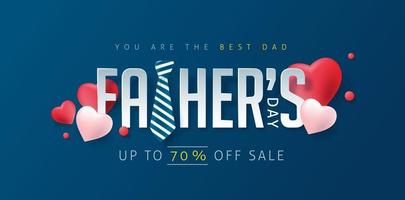 fathers day sale poster banner background vector