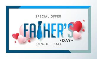 fathers day sale poster banner background vector