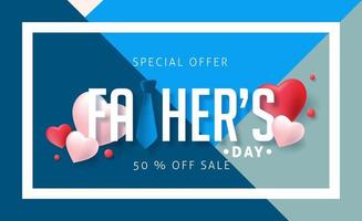 fathers day sale poster banner background vector