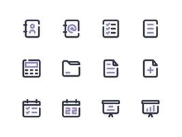 conjunto de iconos de informe empresarial vector