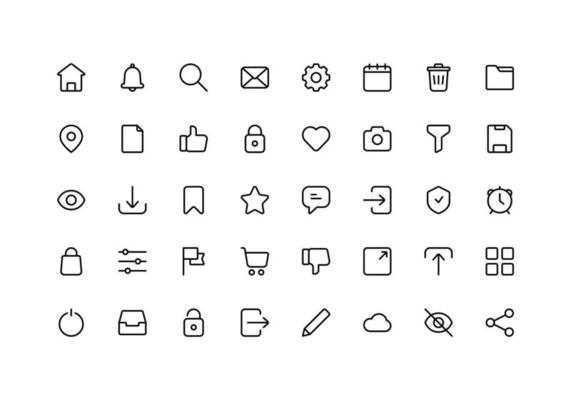 User Interface Element Icon Line