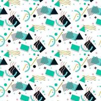 Memphis pattern of geometric shapes vector