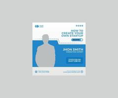 Digital marketing corporate social media live webinar and post template premium vector