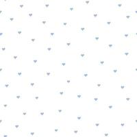 Small blue hearts on white background seamless pattern vector