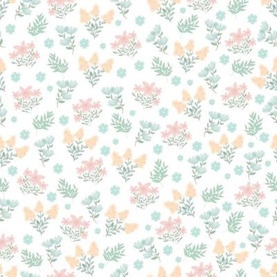 Small cute flower pattern Floral bouquet vector pattern with small flowers and leaves