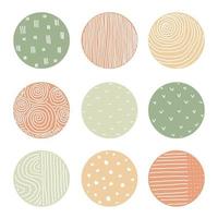 highlight cover set of round Abstract colorful Backgrounds or Patterns vector