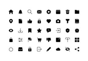 User Interface Element Icon Glyph vector