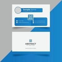 business card template with blue color vector