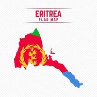 Flag Map of Eritrea vector