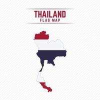 Flag Map of Thailand vector