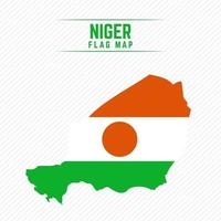 mapa de la bandera de niger vector