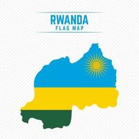 Flag Map of Rwanda vector