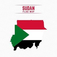 Flag Map of Sudan vector