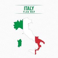 mapa de la bandera de italia vector
