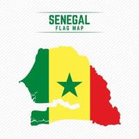 Flag Map of Senegal vector