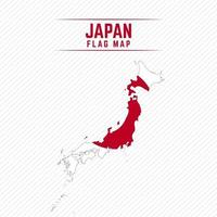 Flag Map of Japan vector