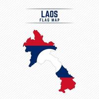 Flag Map of Laos vector