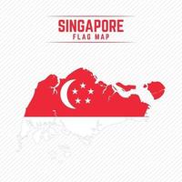 Flag Map of Singapore vector