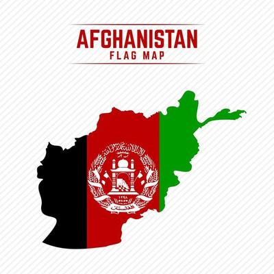 Flag Map of Afghanistan