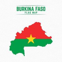 Flag Map of Burkina Faso vector