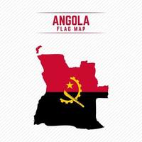 mapa de la bandera de angola vector