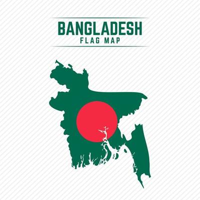 Flag Map of Bangladesh