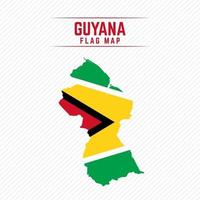 Flag Map of Guyana vector