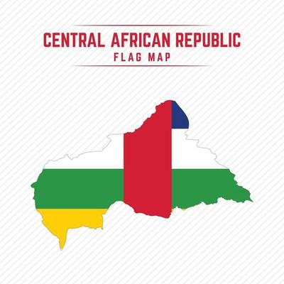 Flag Map of Central African Republic
