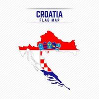 Flag Map of Croatia vector