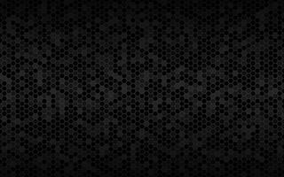 Dark widesreen background with hexagons with different transparencies Modern black geometric design Simple vector illustration