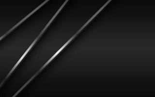 Black modern material background with diagonal silver lines Design for your business Vector abstract widescreen background