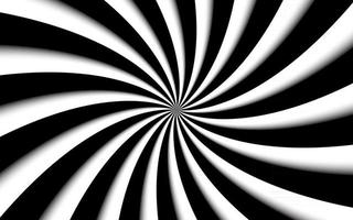 Black and white spiral background Swirling radial pattern Abstract vector illustration
