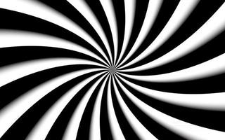 Fondo espiral blanco y negro patrón radial remolino ilustración vectorial abstracta vector